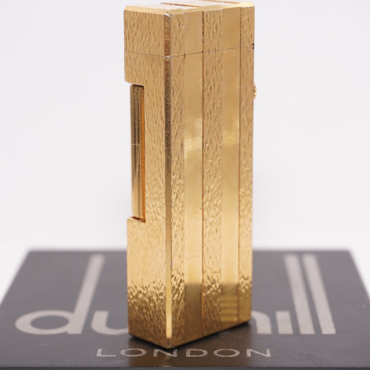 Dunhill Gold Rollagas Lighter Three Gold Line_Ultrasonically cleaned_WORKING