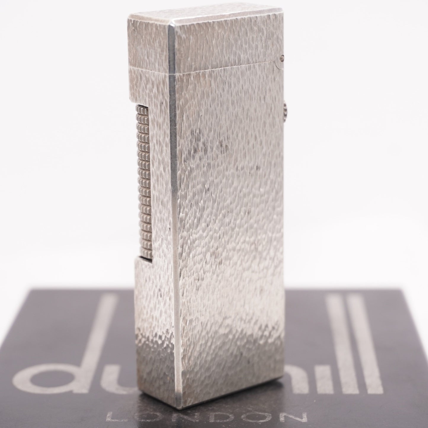 Dunhill Lighter Silver Sand Pattern-Ultrasonically Cleaned_Working