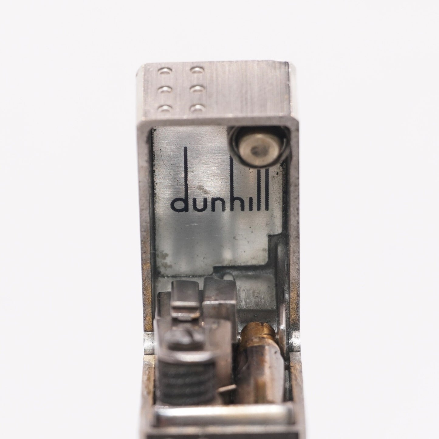 Dunhill Lighter Chromium plate Pindot Pattern_Ultrasonically cleaned _Working