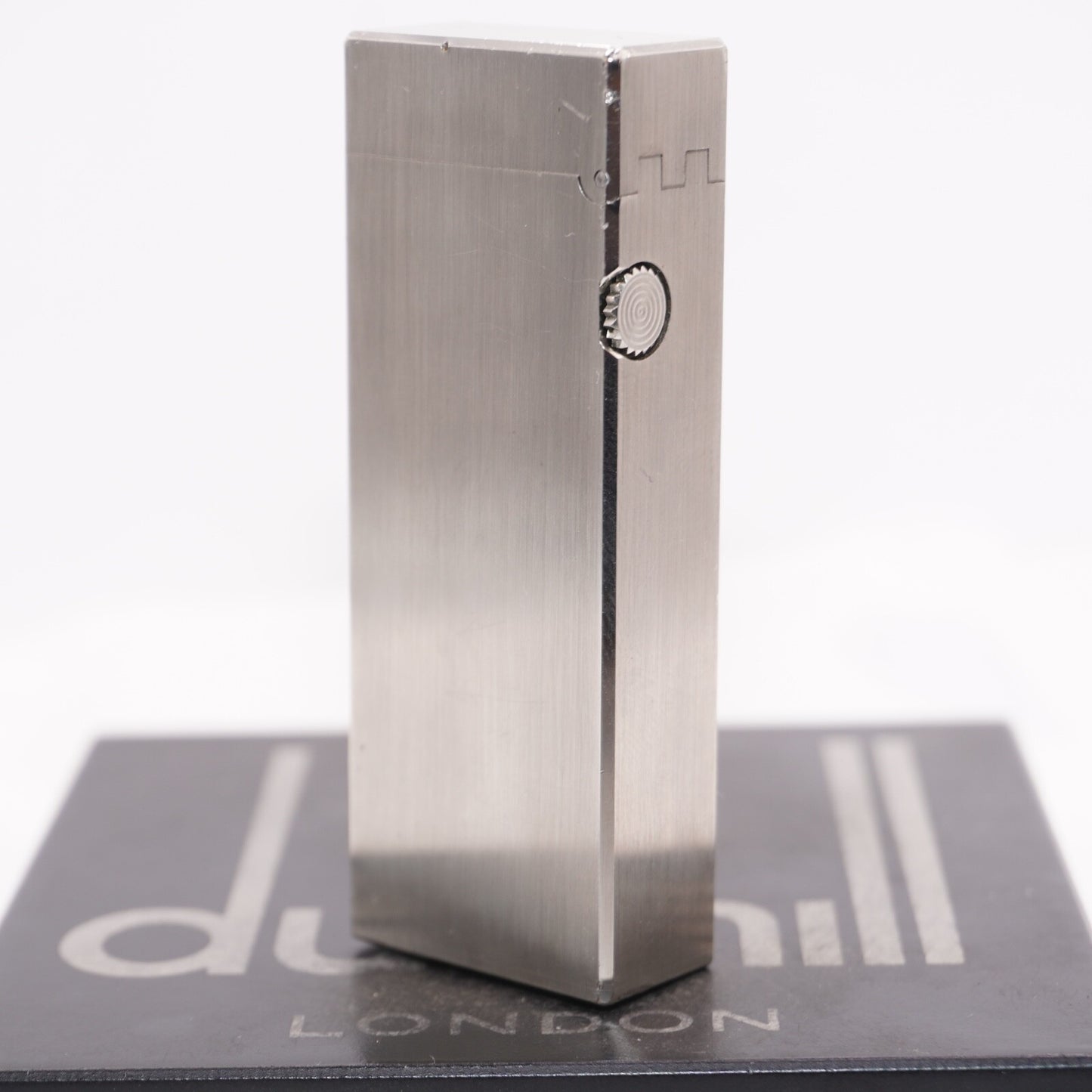Dunhill Lighter Chromium plate Pindot Pattern_Ultrasonically cleaned _Working