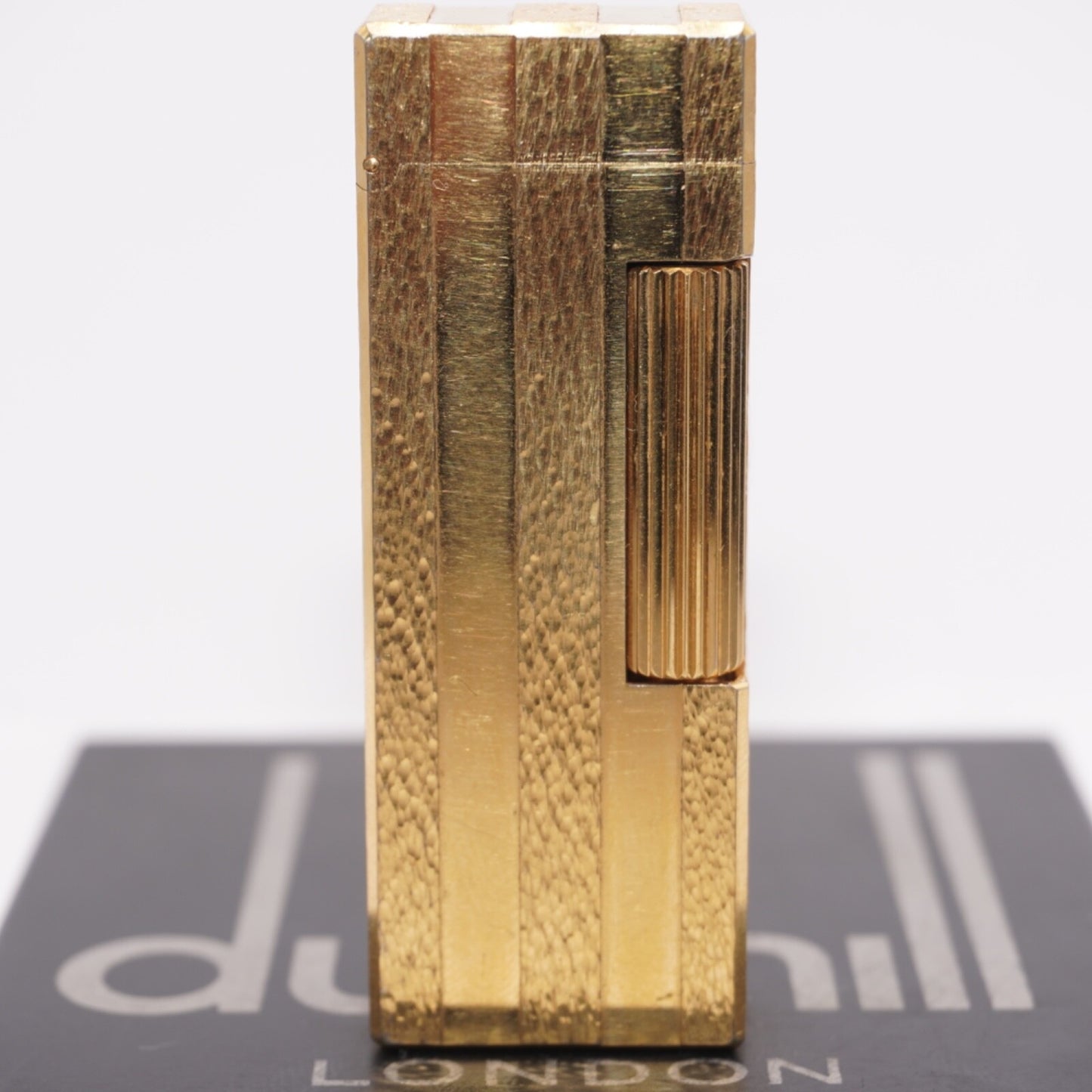 Dunhill Gold Rollagas Lighter Three Gold Line_Ultrasonically cleaned_WORKING