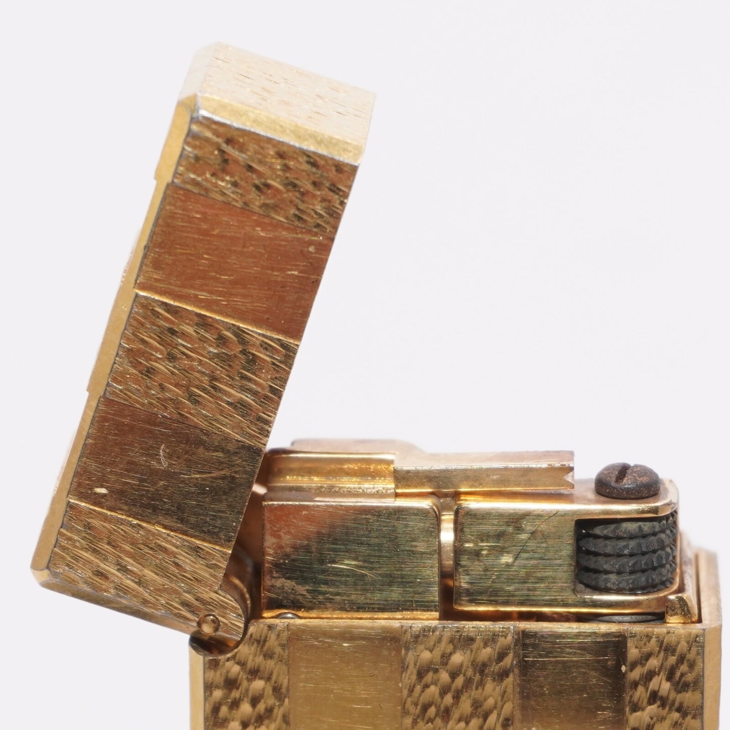 Dunhill Gold Rollagas Lighter Three Gold Line_Ultrasonically cleaned_WORKING