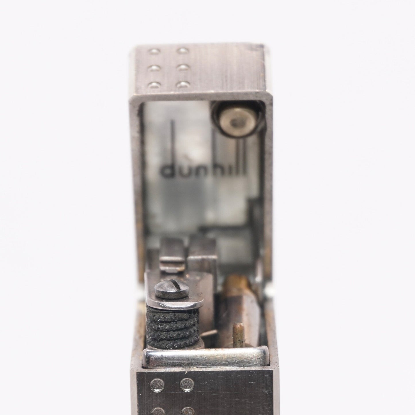 Dunhill Lighter Chromium plate Pindot Pattern_Ultrasonically cleaned _Working