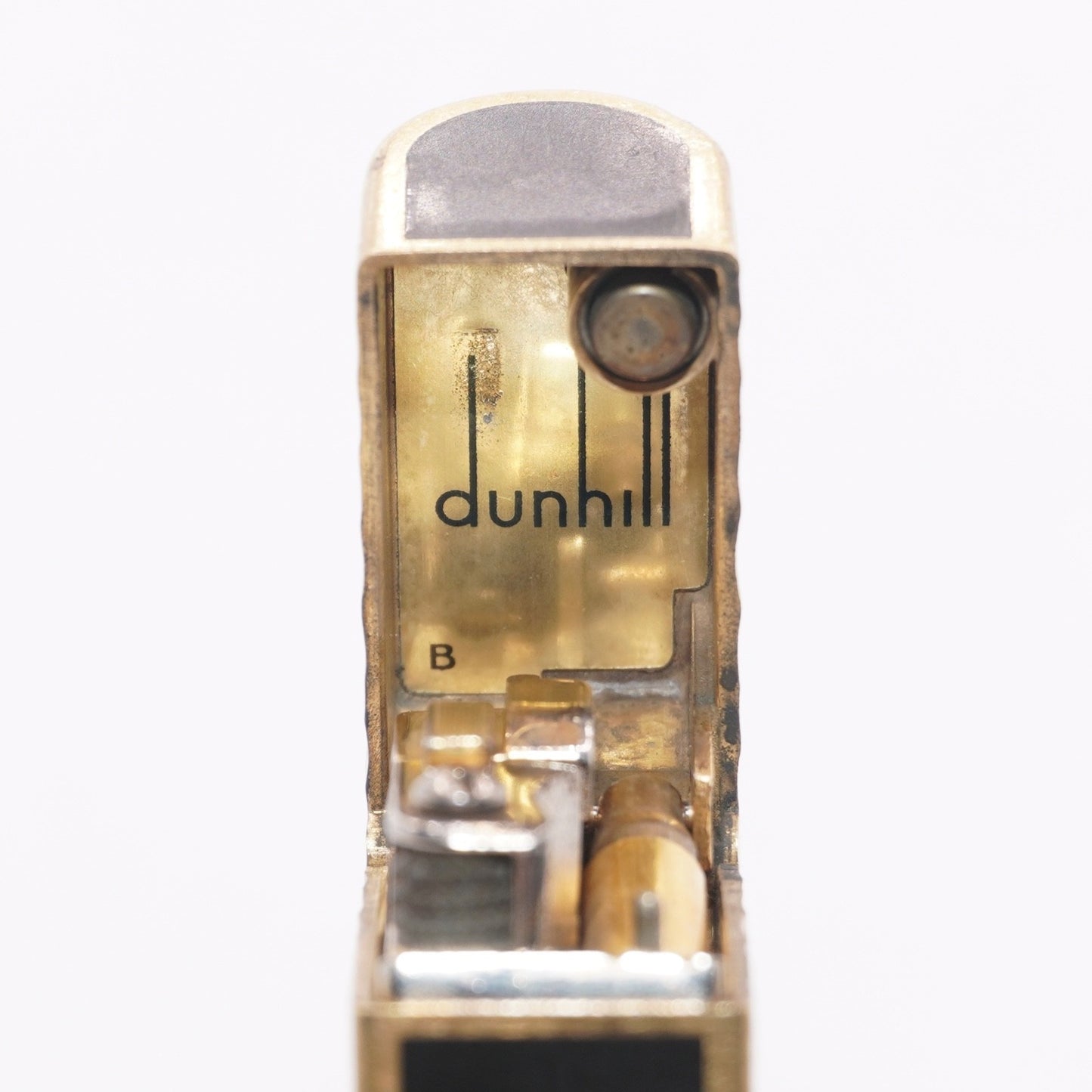 Dunhill Dome Lighter Gold plated with Black Lacquer_ Fully Working Condition