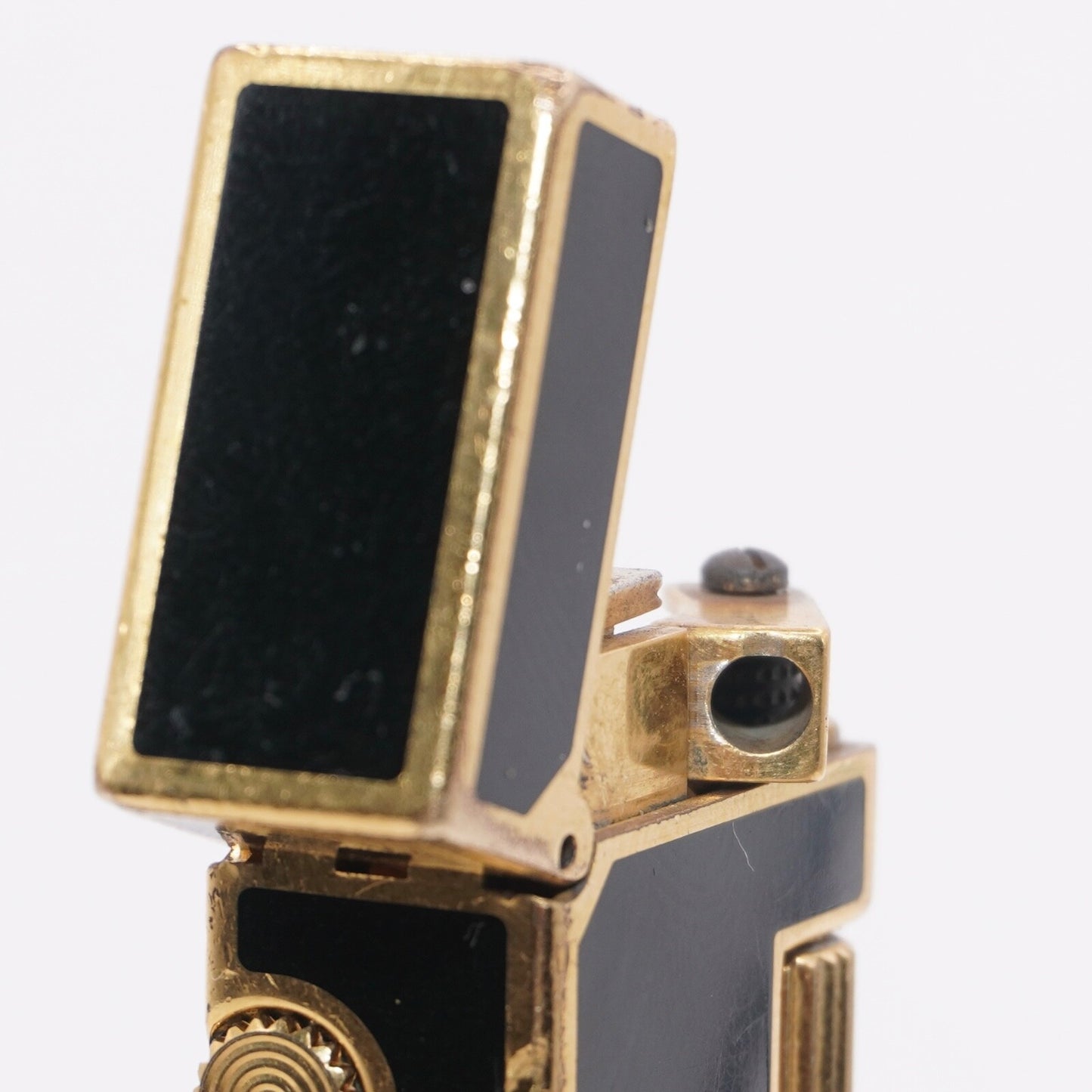 Dunhill Lighter BLACK Crane Pattern with Accessorizes_Ultrasonically cleaned