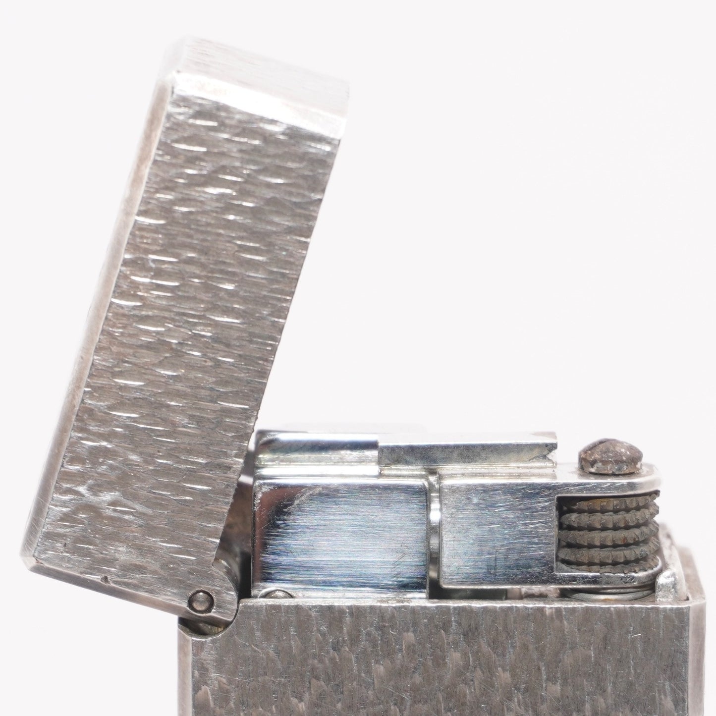 Dunhill Lighter Silver Sand Pattern-Ultrasonically Cleaned_Working