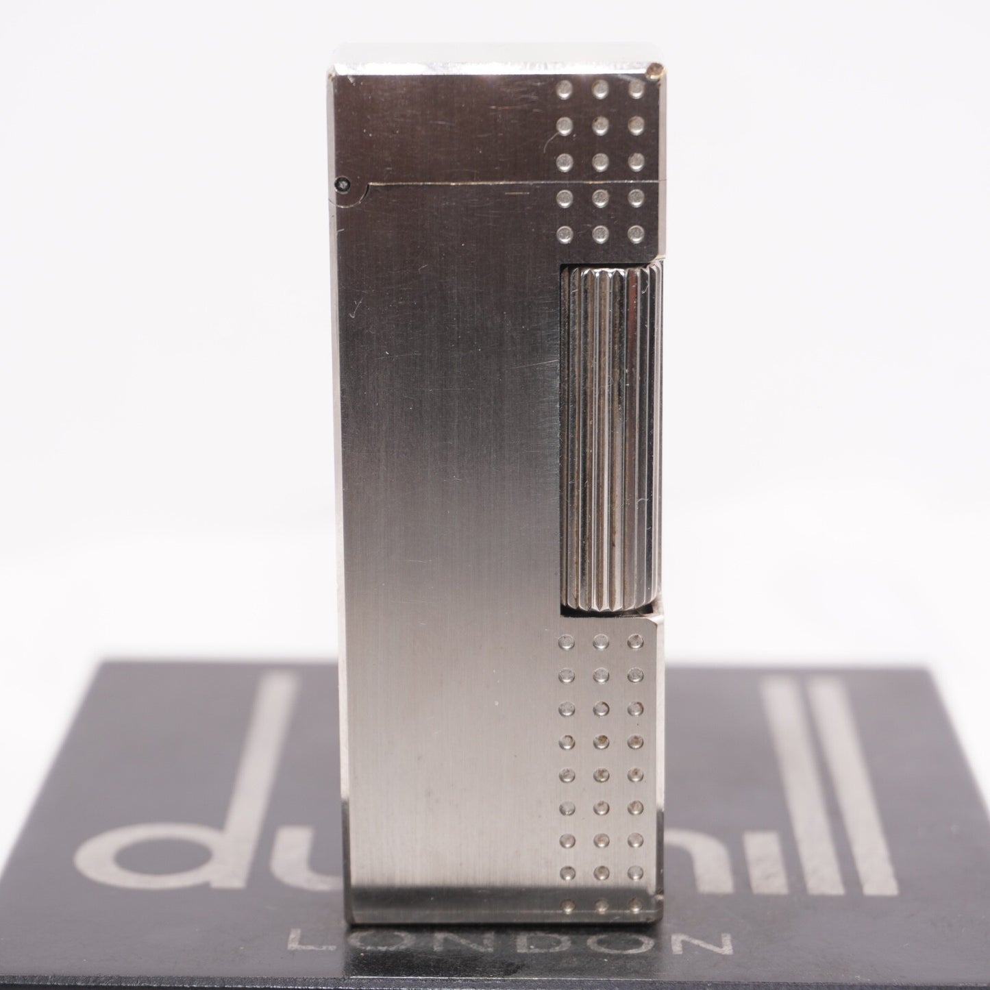 Dunhill Lighter Chromium plate Pindot Pattern_Ultrasonically cleaned _Working