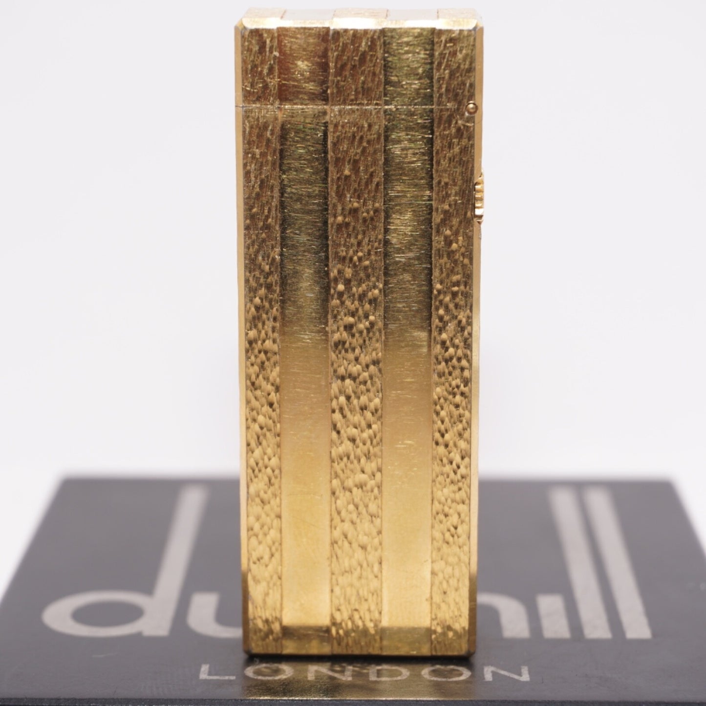 Dunhill Gold Rollagas Lighter Three Gold Line_Ultrasonically cleaned_WORKING