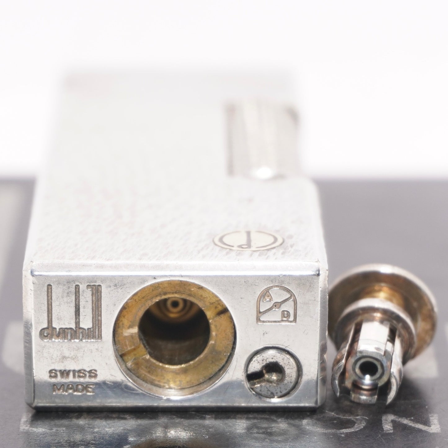 Dunhill Lighter Silver Sand Pattern-Ultrasonically Cleaned_Working