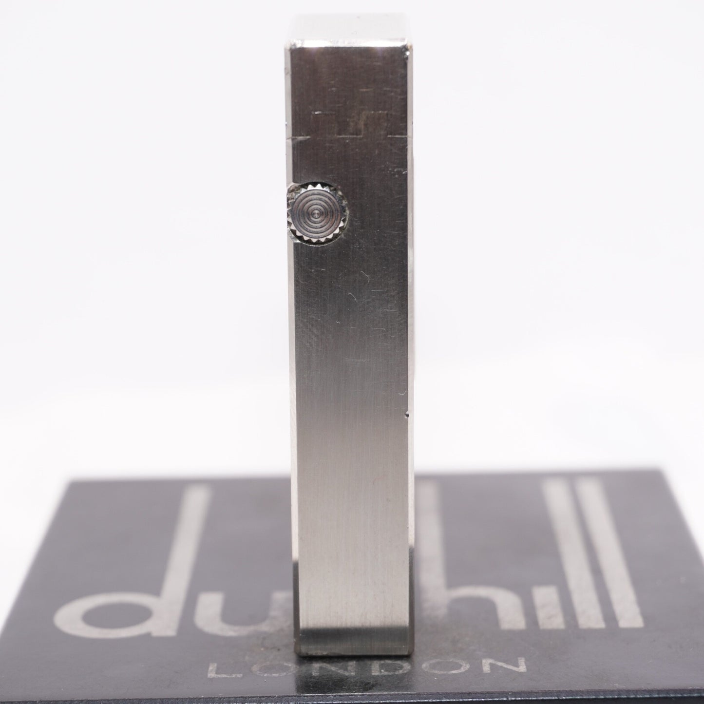 Dunhill Lighter Chromium plate Pindot Pattern_Ultrasonically cleaned _Working