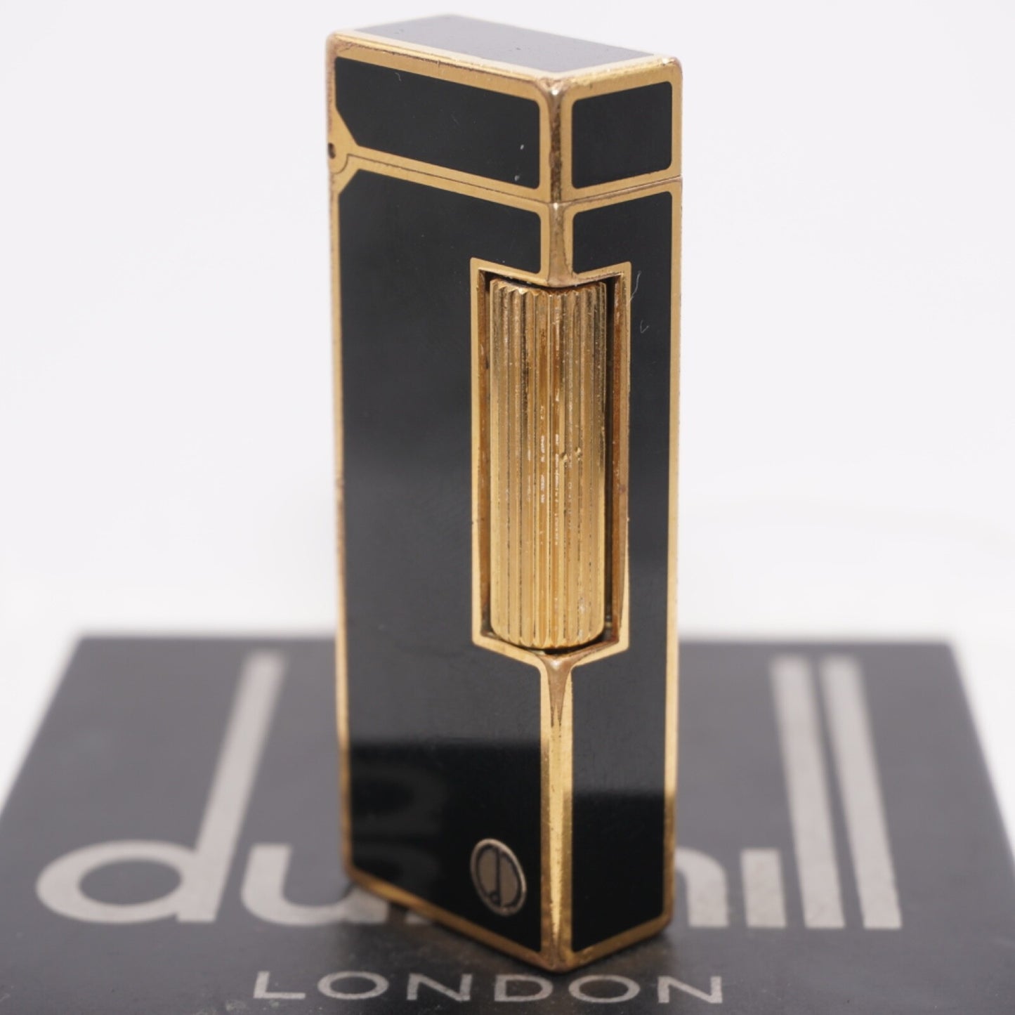 Dunhill Lighter BLACK Crane Pattern with Accessorizes_Ultrasonically cleaned