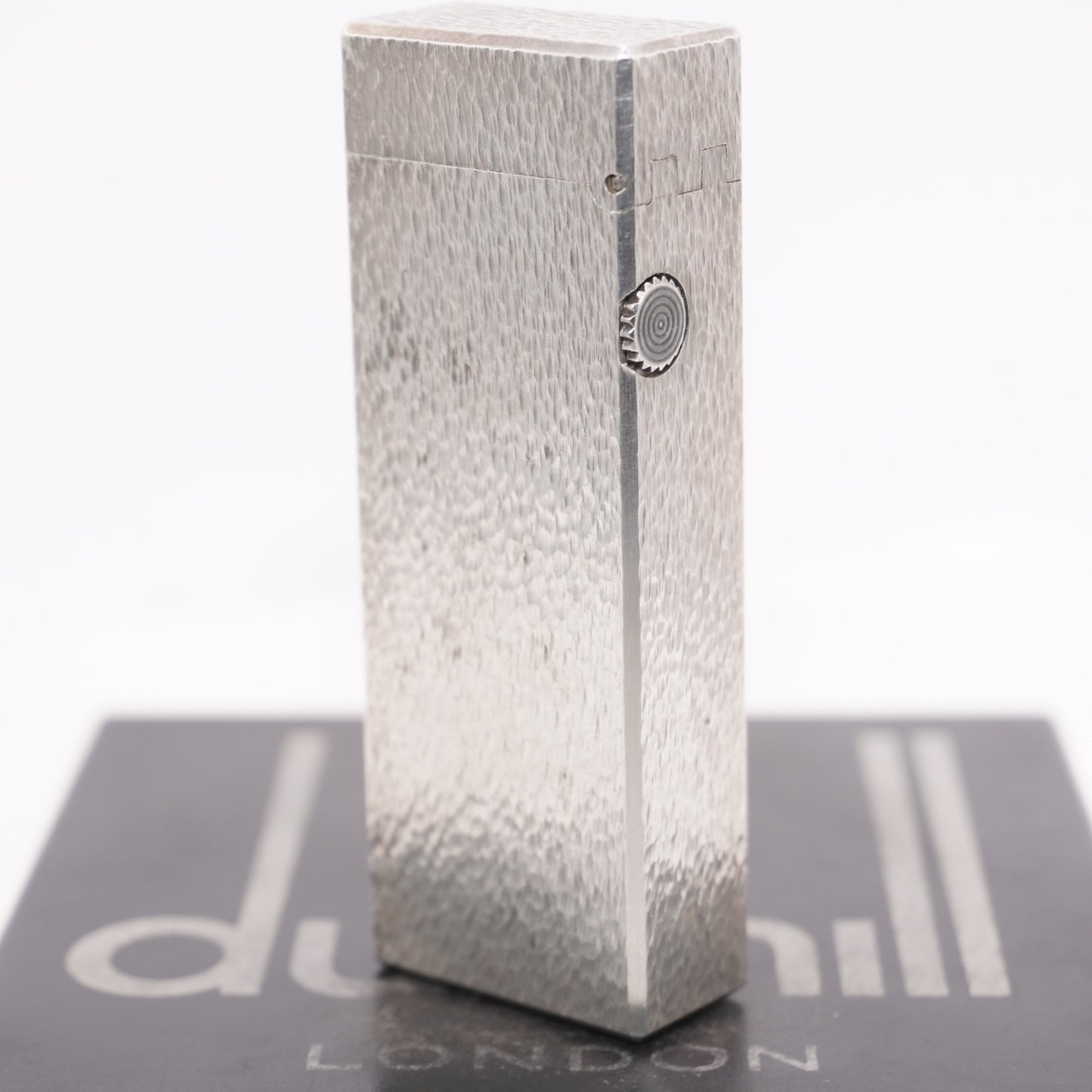 Dunhill Lighter Silver Sand Pattern-Ultrasonically Cleaned_Working