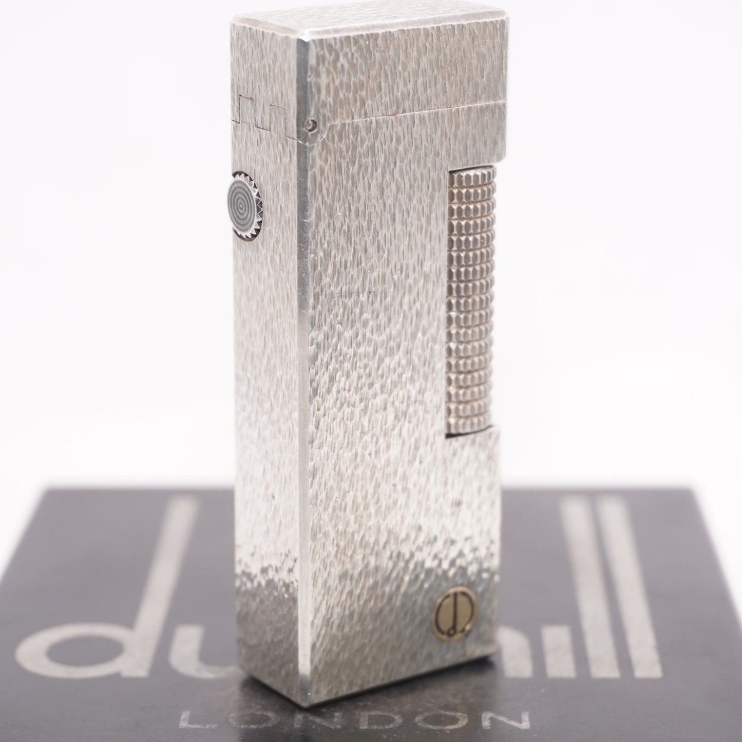 Dunhill Lighter Silver Sand Pattern-Ultrasonically Cleaned_Working
