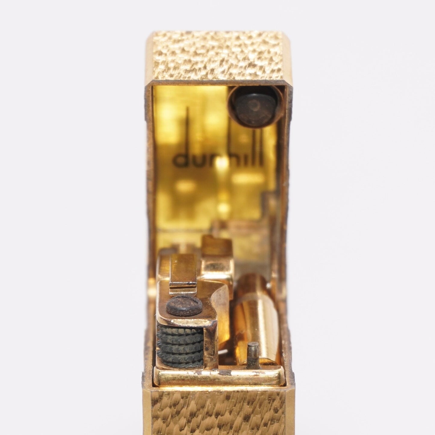 Dunhill Gold Rollagas Lighter Three Gold Line_Ultrasonically cleaned_WORKING