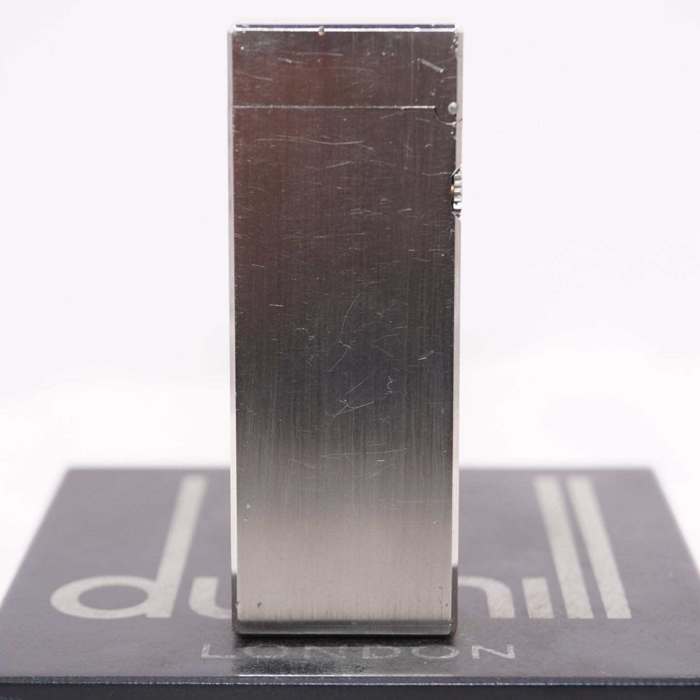 Dunhill Lighter Chromium plate Pindot Pattern_Ultrasonically cleaned _Working