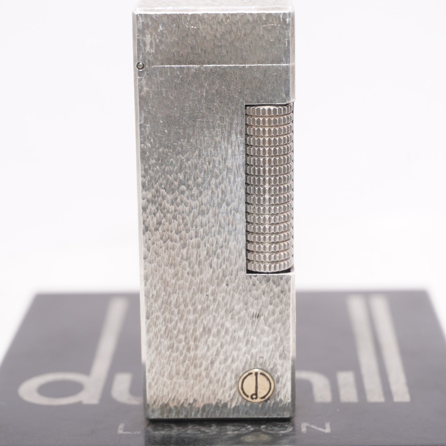 Dunhill Lighter Silver Sand Pattern-Ultrasonically Cleaned_Working