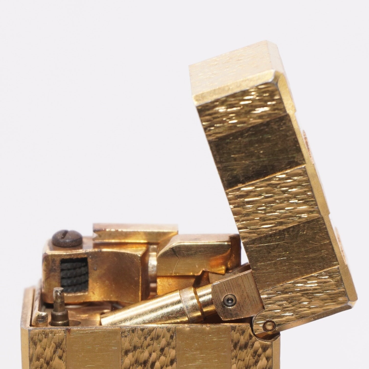 Dunhill Gold Rollagas Lighter Three Gold Line_Ultrasonically cleaned_WORKING