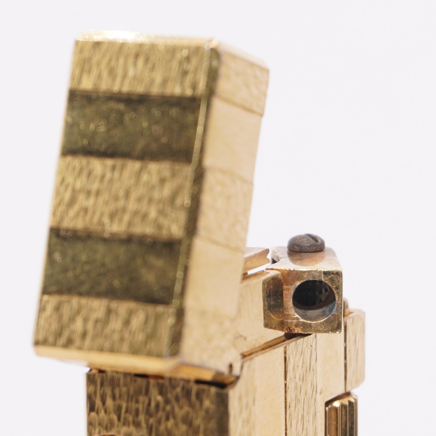 Dunhill Gold Rollagas Lighter Three Gold Line_Ultrasonically cleaned_WORKING