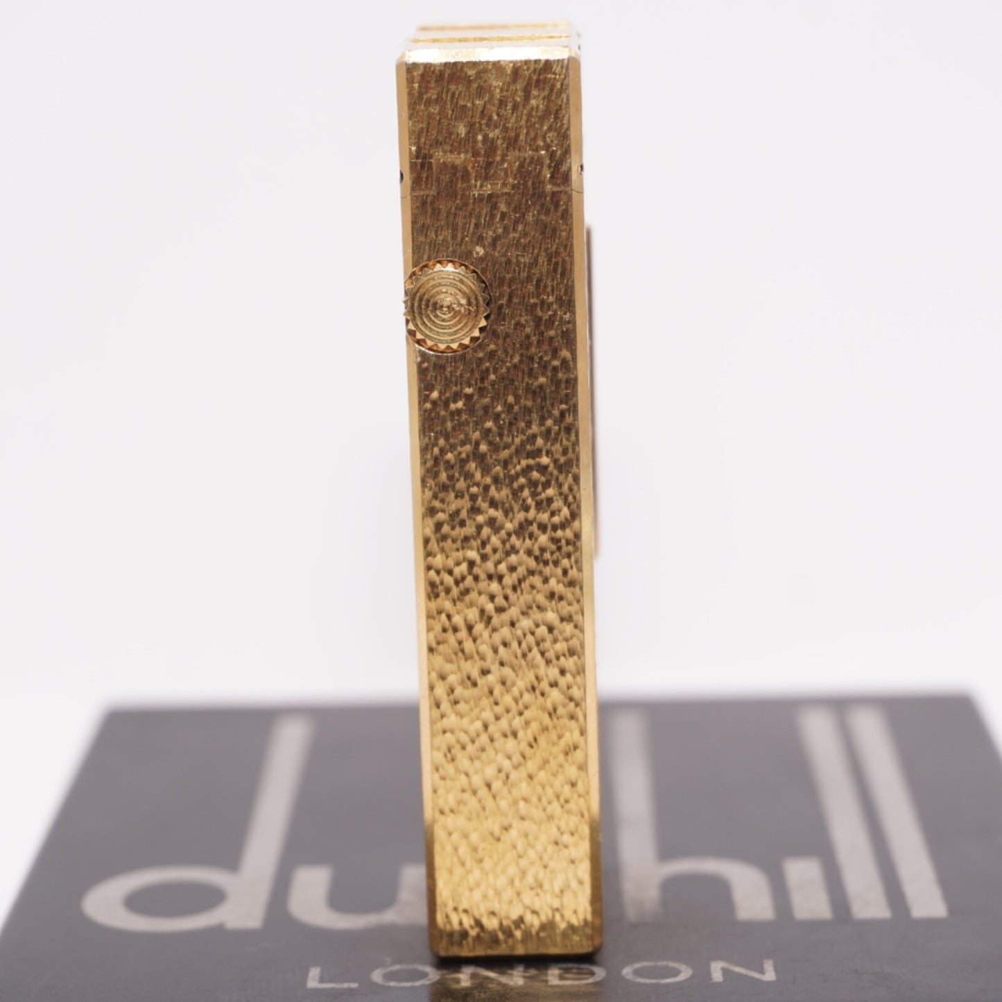 Dunhill Gold Rollagas Lighter Three Gold Line_Ultrasonically cleaned_WORKING