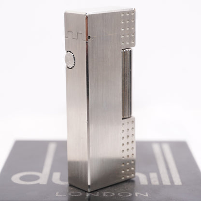 Dunhill Lighter Chromium plate Pindot Pattern_Ultrasonically cleaned _Working