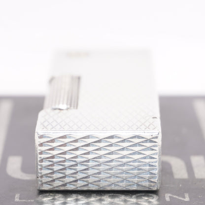 Dunhill Lighter Silver Diamond Pattern-Ultrasonically cleaned