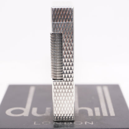 Dunhill Lighter Silver Diamond Pattern-Ultrasonically cleaned
