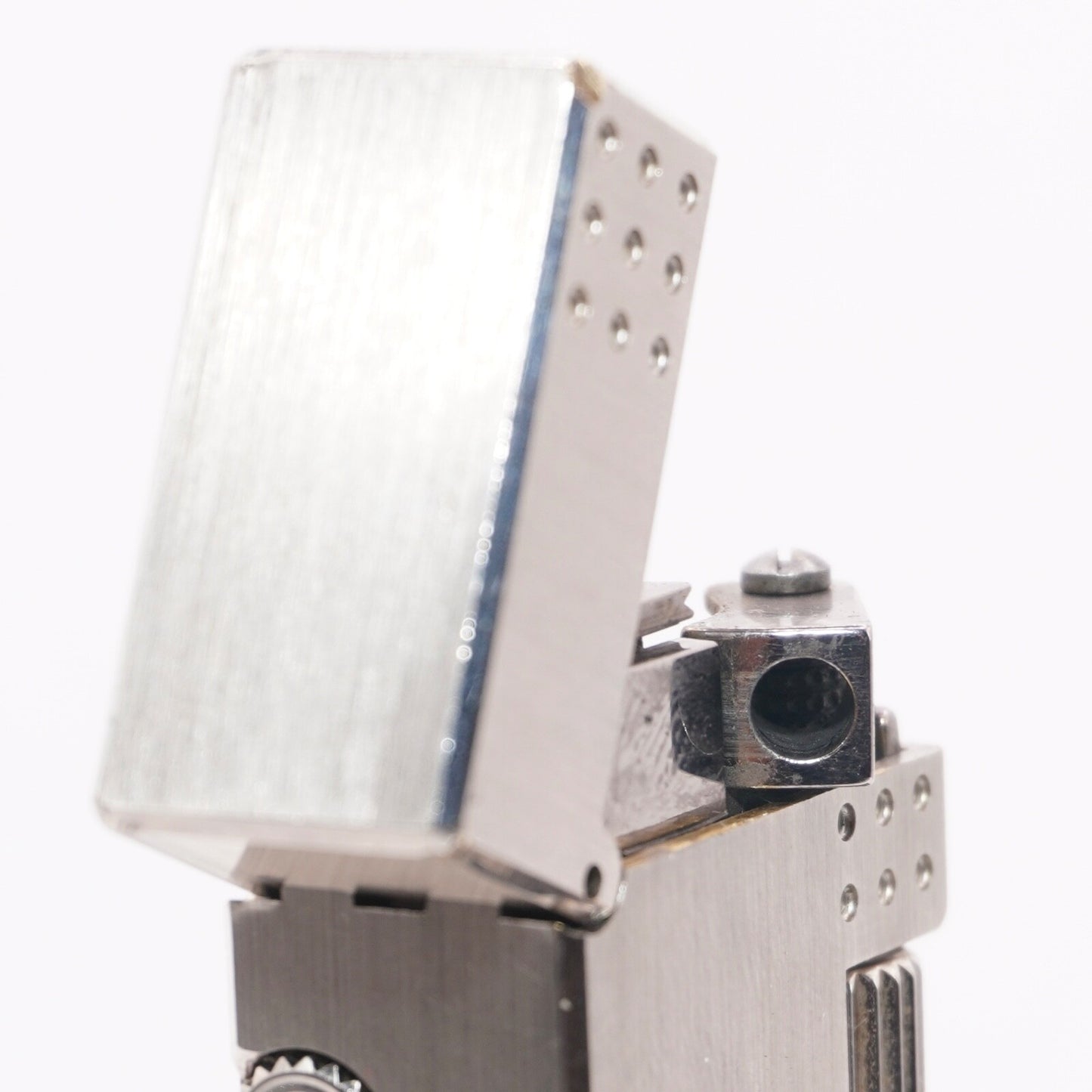 Dunhill Lighter Chromium plate Pindot Pattern_Ultrasonically cleaned _Working