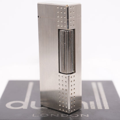 Dunhill Lighter Chromium plate Pindot Pattern_Ultrasonically cleaned _Working