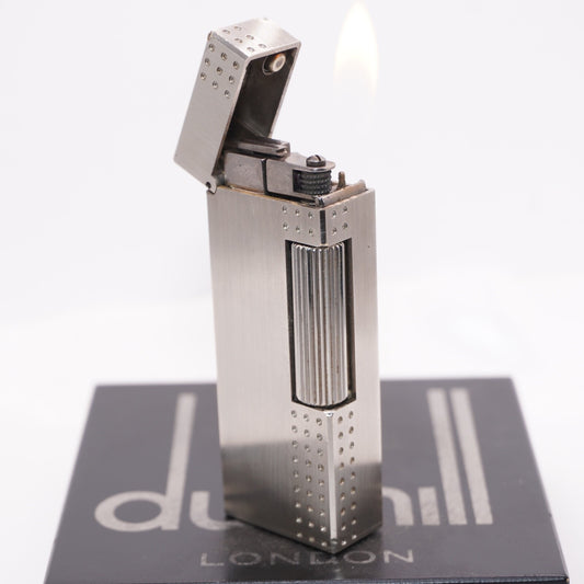 Dunhill Lighter Chromium plate Pindot Pattern_Ultrasonically cleaned _Working