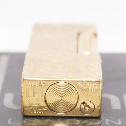 Dunhill Dome Lighter Gold plated with Black Lacquer_ Fully Working Condition