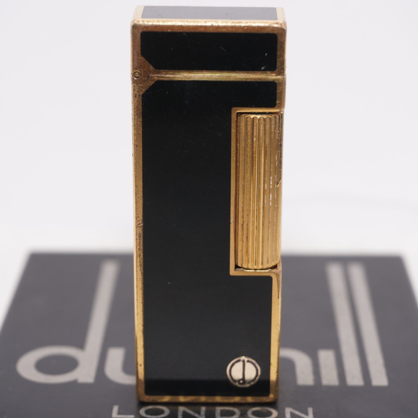 Dunhill Lighter BLACK Crane Pattern with Accessorizes_Ultrasonically cleaned