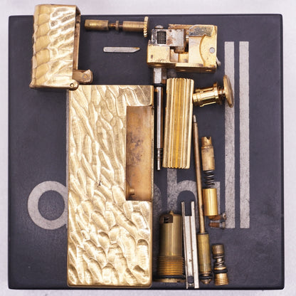 Dunhill Dome Lighter Gold plated with Black Lacquer_ Fully Working Condition