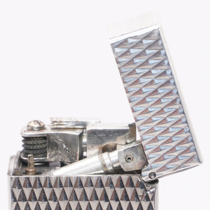 Dunhill Lighter Silver Diamond Pattern-Ultrasonically cleaned