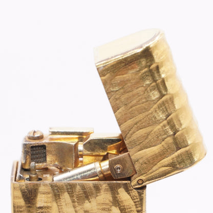 Dunhill Dome Lighter Gold plated with Yellow Lacquer_ Fully Working Condition
