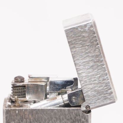 Dunhill Lighter Silver Sand Pattern-Ultrasonically Cleaned_Working