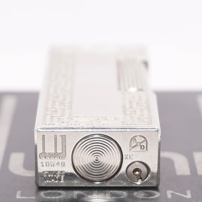 Dunhill Lighter Geometrical Pattern Chrome Plate_Ultrasonically cleaned _Working