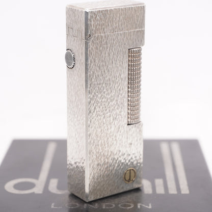 Dunhill Lighter Silver Sand Pattern-Ultrasonically Cleaned_Working