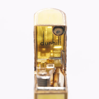 Dunhill Dome Lighter Gold plated with Yellow Lacquer_ Fully Working Condition