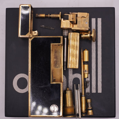 Dunhill Lighter BLACK Crane Pattern with Accessorizes_Ultrasonically cleaned