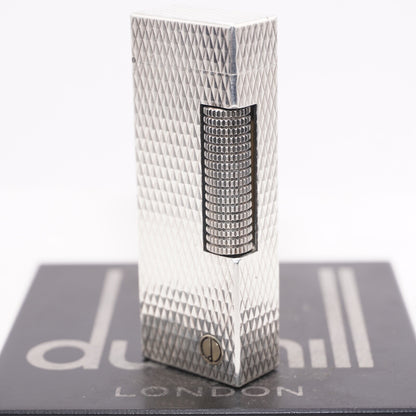 Dunhill Lighter Silver Diamond Pattern-Ultrasonically cleaned