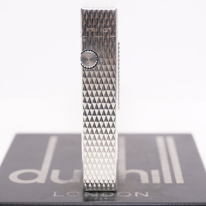 Dunhill Lighter Silver Diamond Pattern-Ultrasonically cleaned