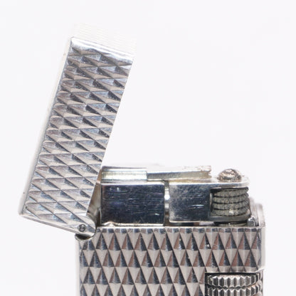 Dunhill Lighter Silver Diamond Pattern-Ultrasonically cleaned