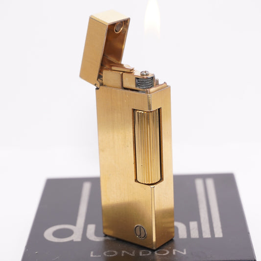 Rare Dunhill Lighter Brushed Gold Color_Ultrasonically cleaned _Working